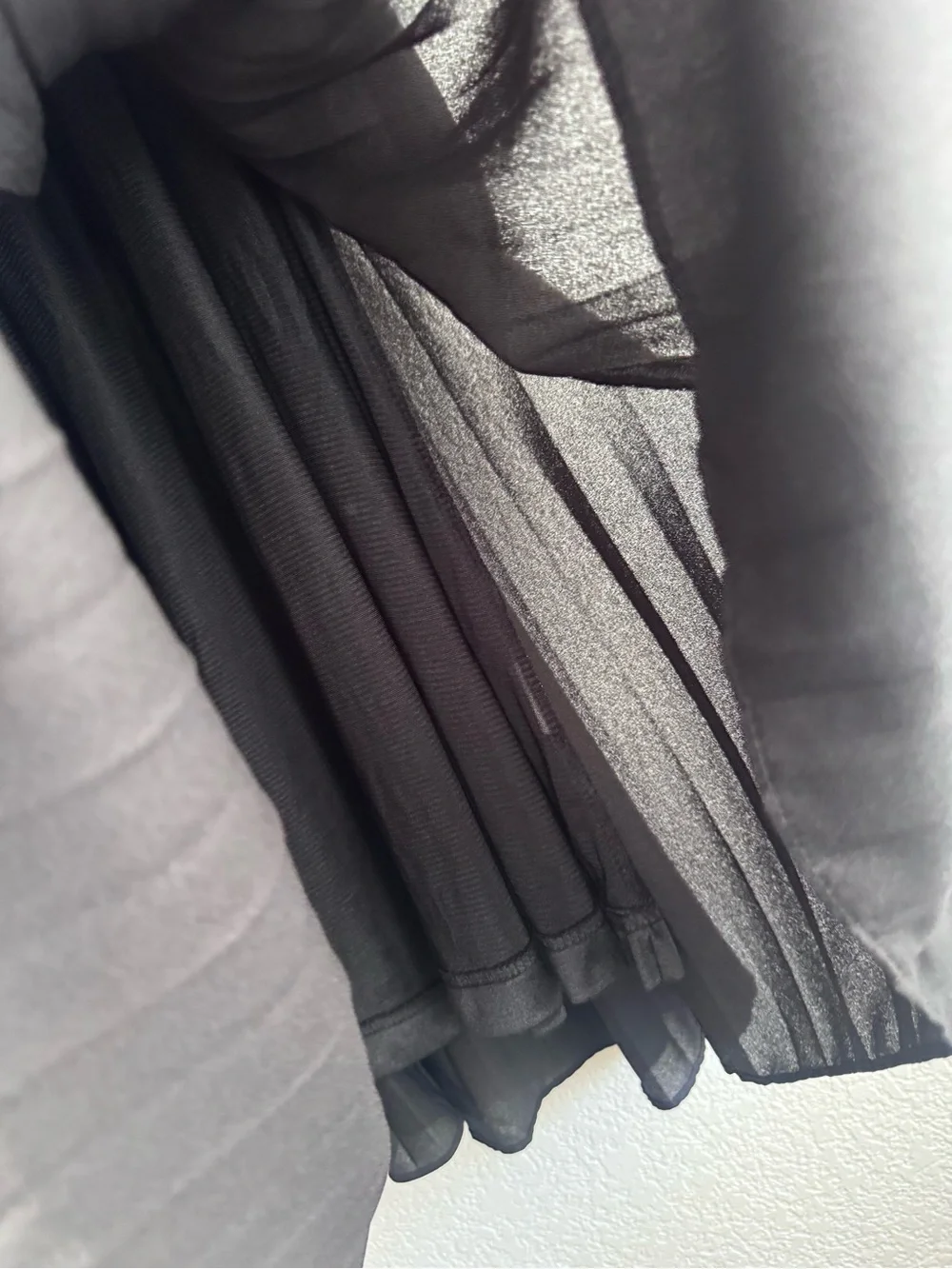 Kate Kasin Classic Black Pleated Midi Skirt | XL